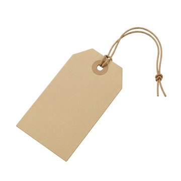 Simple brown paper tag with jute string