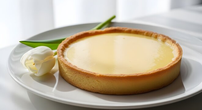 lemon tart with smooth glossy filling