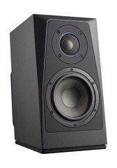 Fototapeta premium Bookshelf speaker with angled baffle and exposed driver screws