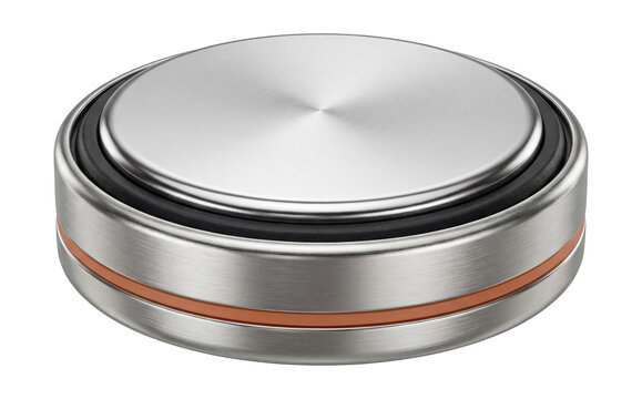 Button cell alkaline battery with small circular form.