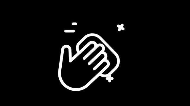 Hand cleaning surface with a sponge, representing hygiene and sanitation concepts