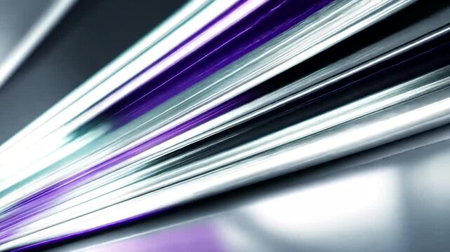 Abstract futuristic background with purple and silver lines.