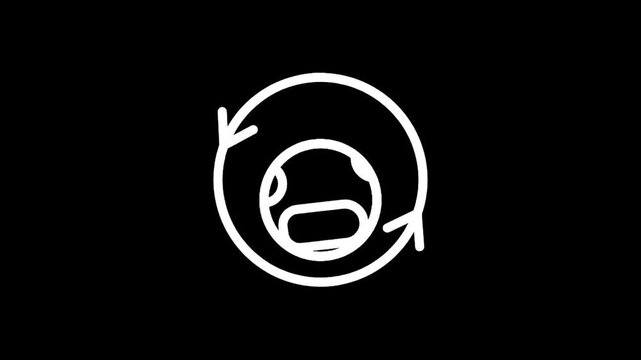 Global recycling symbol with planet earth icon inside, representing sustainability and environmental protection