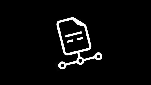 Simple line art icon representing a document with a tag attached to it