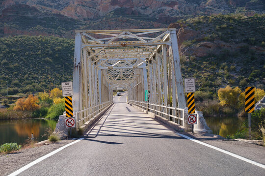 One lane bridge near Canyon Lake along the Apache Trail in Arizona