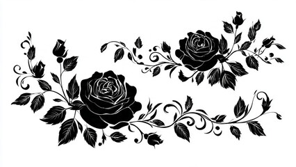 vector rose tattoo