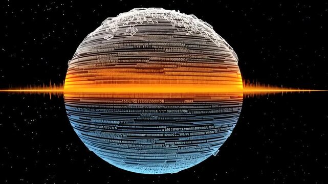 Death Star planet destroyer in outer space.