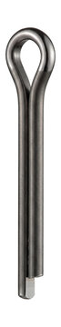 Carbon steel spring cotter pin with a curved end.