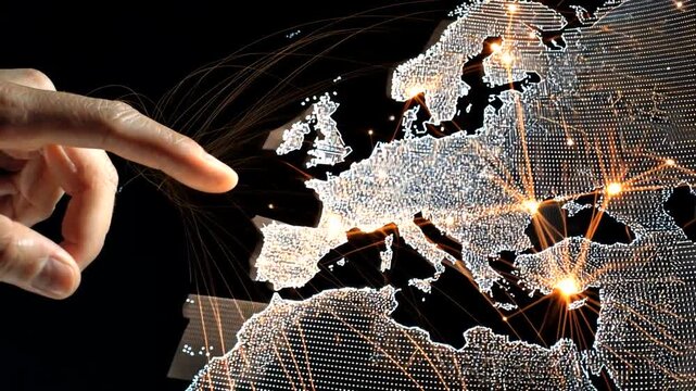 Global Network Connectivity and Data Exchange Visualization.