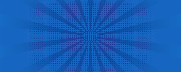 Vintage pop art blue background. Banner vector illustration © ADAM