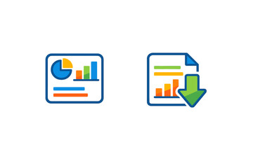 Fototapeta premium Charts and graphs show data trends and downloads indicating growth in a business presentation setting