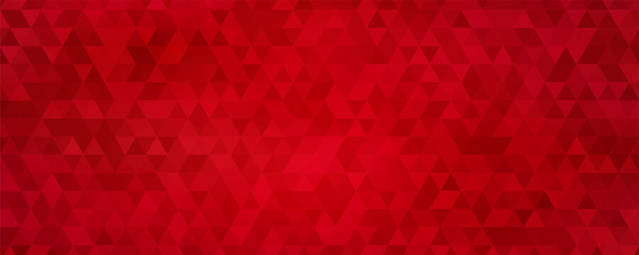 Abstract colorful background. Red triangles shape. Red mosaic. Geometric red background.