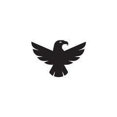 Obraz premium Modern Falcon Hawk Silhouette Graphic