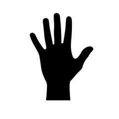 hand silhouette vector
