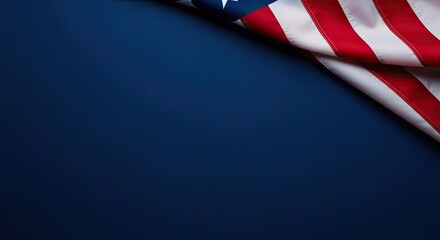 Obraz premium American flag on blue background with red and white stripes