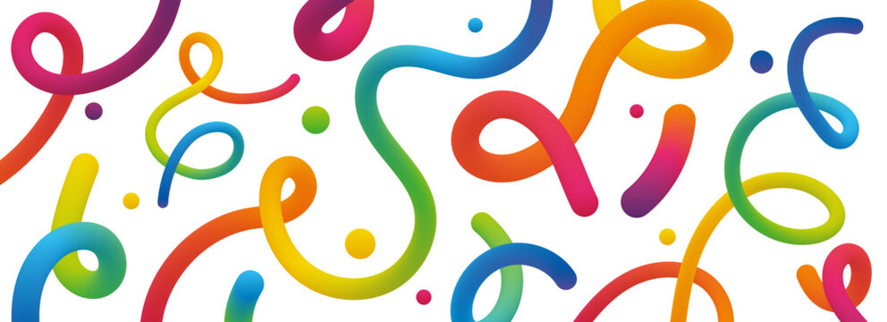 Set of Abstract Modern line Elements