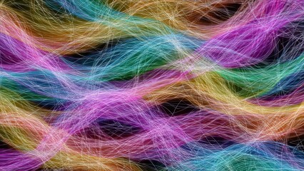 Fototapeta premium Abstract Multicolored Wavy Light Trails