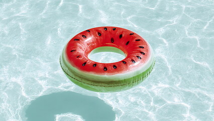 inner tube floating on pool
