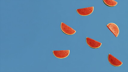 watermelon flying in the sky