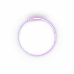 Circular glow appears on a transparent background during a visual display event in a dark setting at night