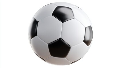 Fototapeta premium Classic black and white soccer ball isolated on white background.