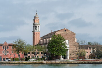 Fototapeta premium Monastery of San Nicolo al Lido on Venice lagoon waterfront