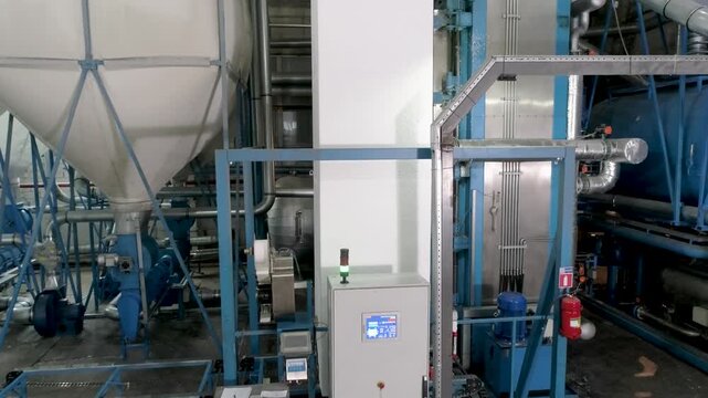 Polystyrene foam manufacturing factory. Video Inside a Polystyrene Foam Manufacturing Plant