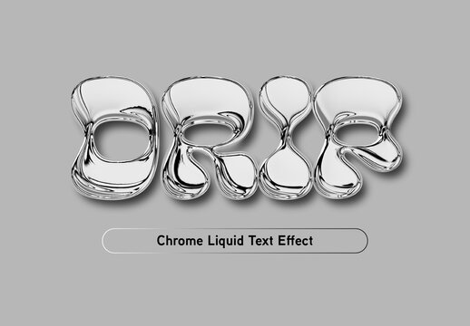 Liquid Chrome Text Effect