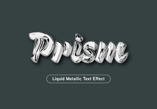 Liquid Chrome Text Effect