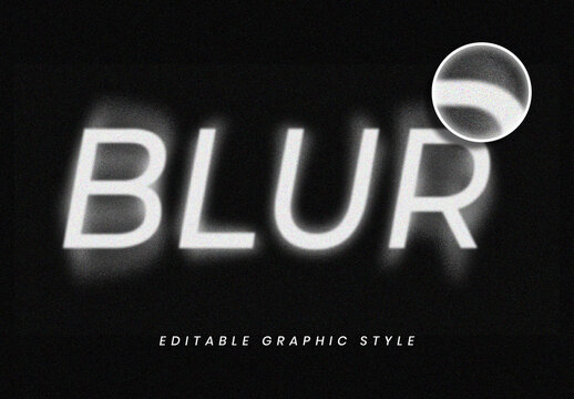 Hazy Glow Noise Blur Text Effect