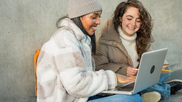 College students collaborating on academic project