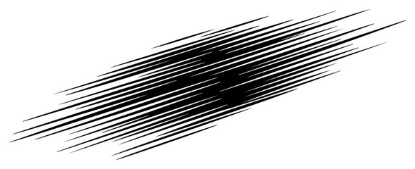 Dynamic motion speed lines in hand drawn comic style illustration © Anna