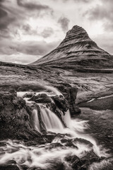 Kirkufellsfoss Reverse Waterfall
