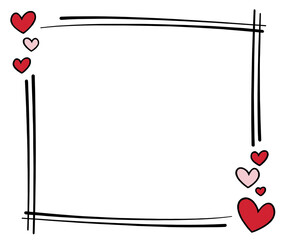 Valentine's Day cards in red tones,a place for text.	
