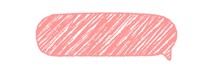 Chalk sketch speech box forms a diagonal bubble. Rectangle organic balloon shapes a comment and chat textbox. Subtle handdrawn message style, modern and clear visual presence.