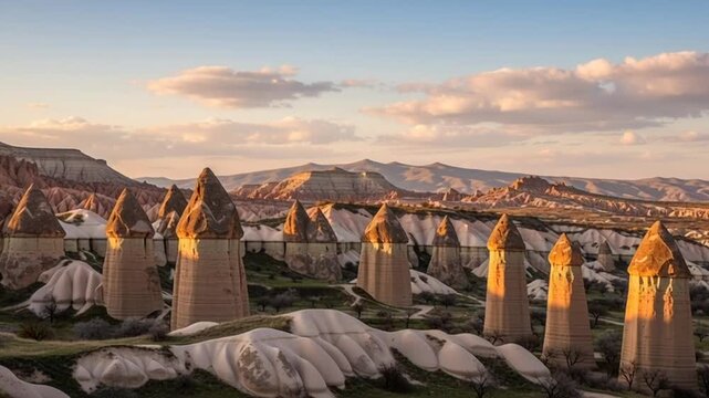Magical Fairy Chimneys of Cappadocia at Sunrise.