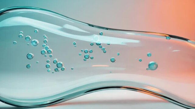 Abstract liquid glass sculpture with refraction and caustics floating in a pastel gradient background, soft cinematic lighting, clean minimal composition, timeless futuristic art.
