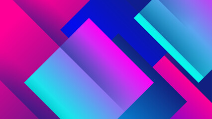 Fototapeta premium Abstract geometric shapes in blues and pinks suitable for design projects, backgrounds, and modern artistic concepts. Vibrant and dynamic.