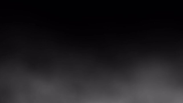 Low Gray Smoke Spreading Along Bottom Slow Creeping Fog VFX Overlay 4K Stock Alpha Channel Transparent Background Abstract Fire Smoke Fog Clouds Vapor Effect Seamless Loop