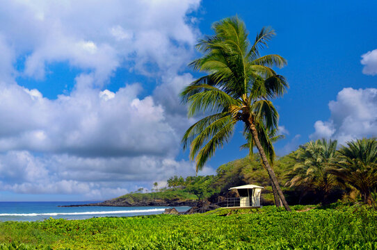 Beach Park and Life Guard Shack on Big Island