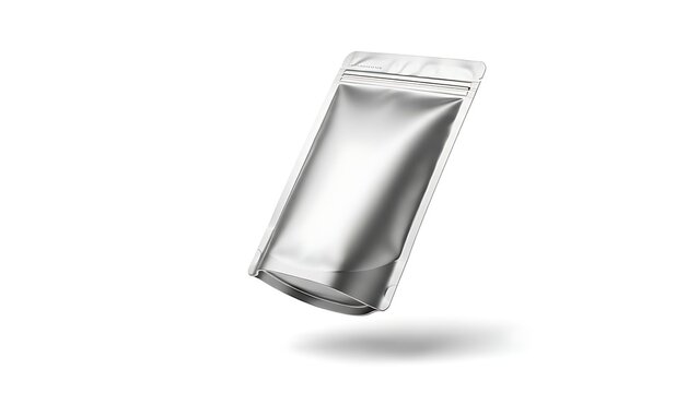 Silver foil standing pouch packaging for snacks or supplements