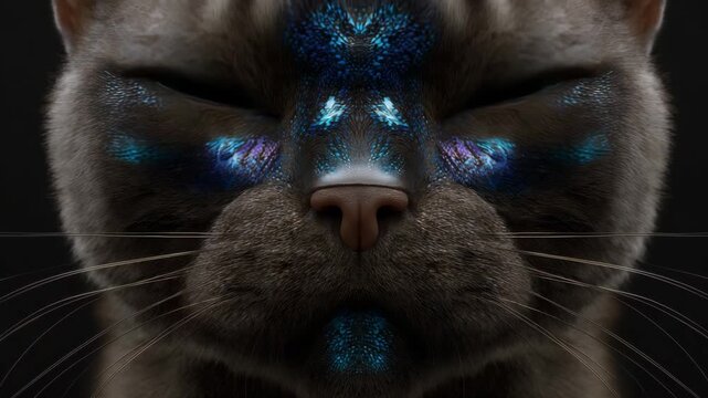 Astral Cat: Cosmic Feline with Celestial Markings