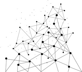 Abstract geometric background Network or connection. Abstract digital background of points and lines.