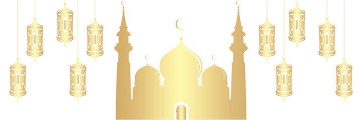 hanging lentern illustration background for Ramadan kareem