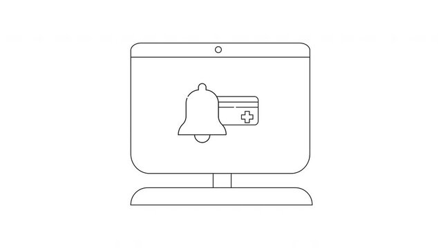 Online Payment Reminder Icon Animation for Website and App.
