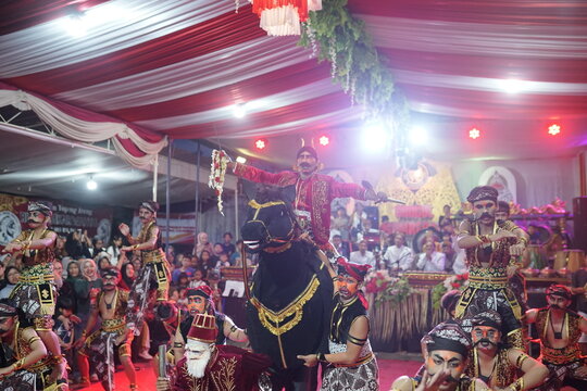 Tuesday, February 3, 2026, 10:42:37 PM, Temanggung, Indonesia, Central Java _ Traditional Indonesian Javanese Horse Dance Performance with Elaborate Costumes and Performers