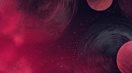 Gradient geometric pattern with circles and lines 