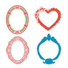 Collection of Decorative Oval and Heart Frames