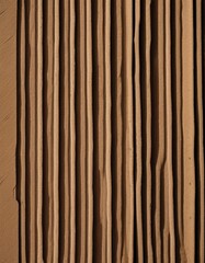 Weathered Ribbed Cardboard with Worn Corrugated Texture