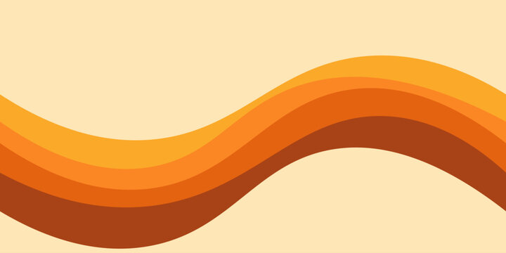 Design abstract zebra groovy Y2K orange color wave background.